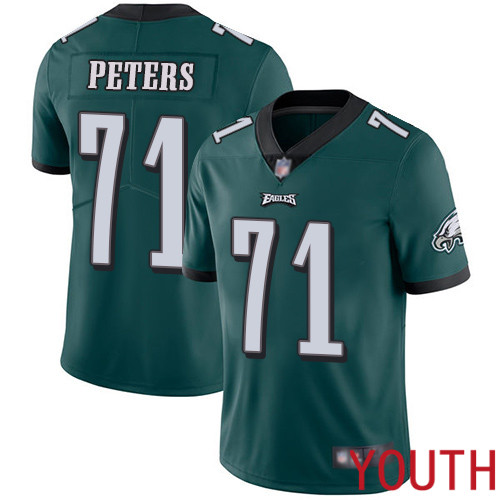 Youth Philadelphia Eagles 71 Jason Peters Midnight Green Team Color Vapor Untouchable NFL Jersey Limited Player